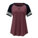 thumbnail image 4 of Camiseta informal de manga corta con cuello redondo y estampado para mujer, 4 of 5