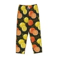 thumbnail image 4 of Xecao Orange Lemon Women's Straight Lounge Pajama Pants: The Epitome of Relaxed Sleepwear, 4 of 9