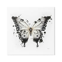 Stupell Industries Modern Black Butterfly Animals & Insects Painting Gallery Wrapped Canvas Art Print Wall Art, 36 x 36