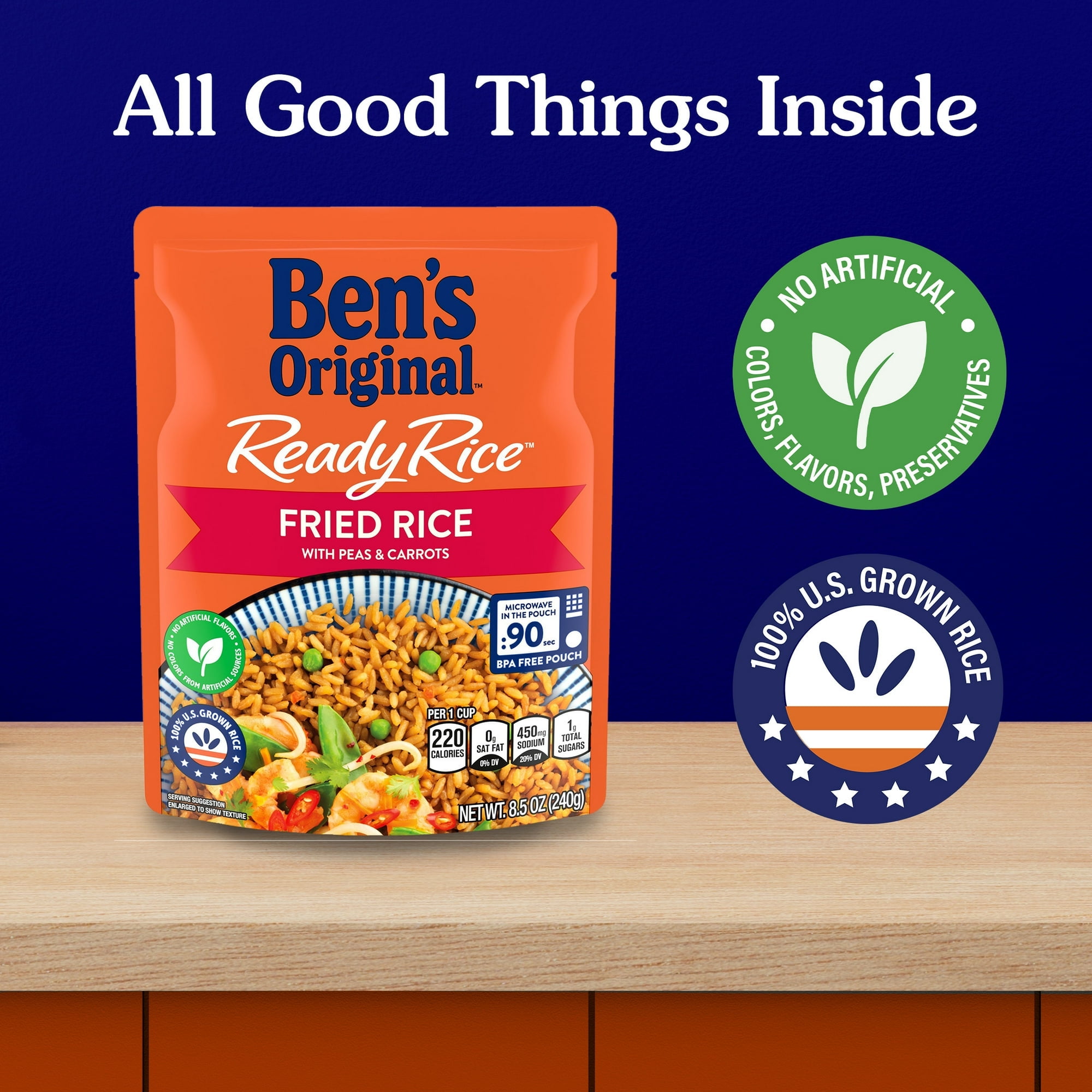 Ben's Original Ready Rice Fried Rice 8.5 oz pouch (Pack of 6)
