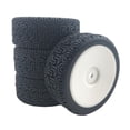 thumbnail image 1 of 4 unids/set de neumáticos y llantas de telemando de plástico duro de 28mm, neumático mm para coche de telemando HSP blanco CUTICAT mini neumáticos de carreras, 1 of 5