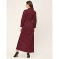 thumbnail image 4 of Moomaya Classic Solid Cotton Long Sleeve A-Line Dress - Shirt Collar, Work Dress, 4 of 9