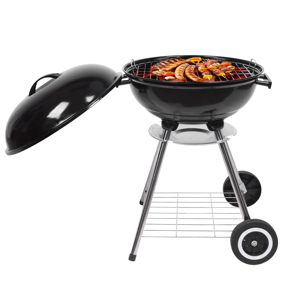 BENTISM 21 inch Kettle Charcoal Grill BBQ Portable Grill with Cart Outdoor  Cooking