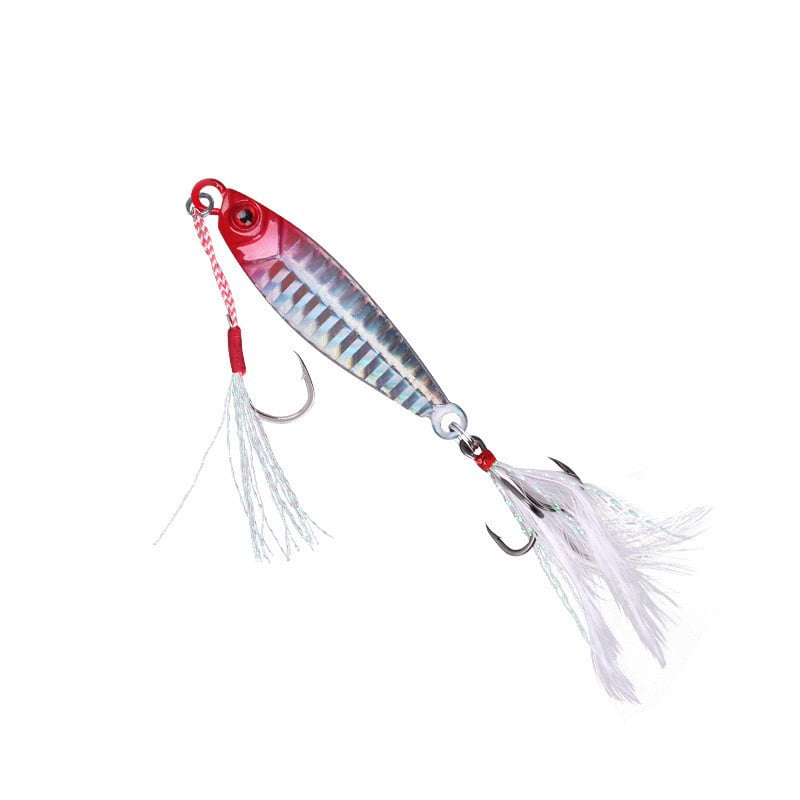 5Pcs Fishing Lead Box with Laser 7g/10g/15g/20g/30g Metal Jig Slow Minnow Fishing Lure Trolling Bait