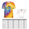 thumbnail image 2 of Colorful Swirls Tie-dye Womens Tops Women's Fashion Casual Short Sleeve Flower Print Round Neck Pullover Top Blouse, 2 of 6