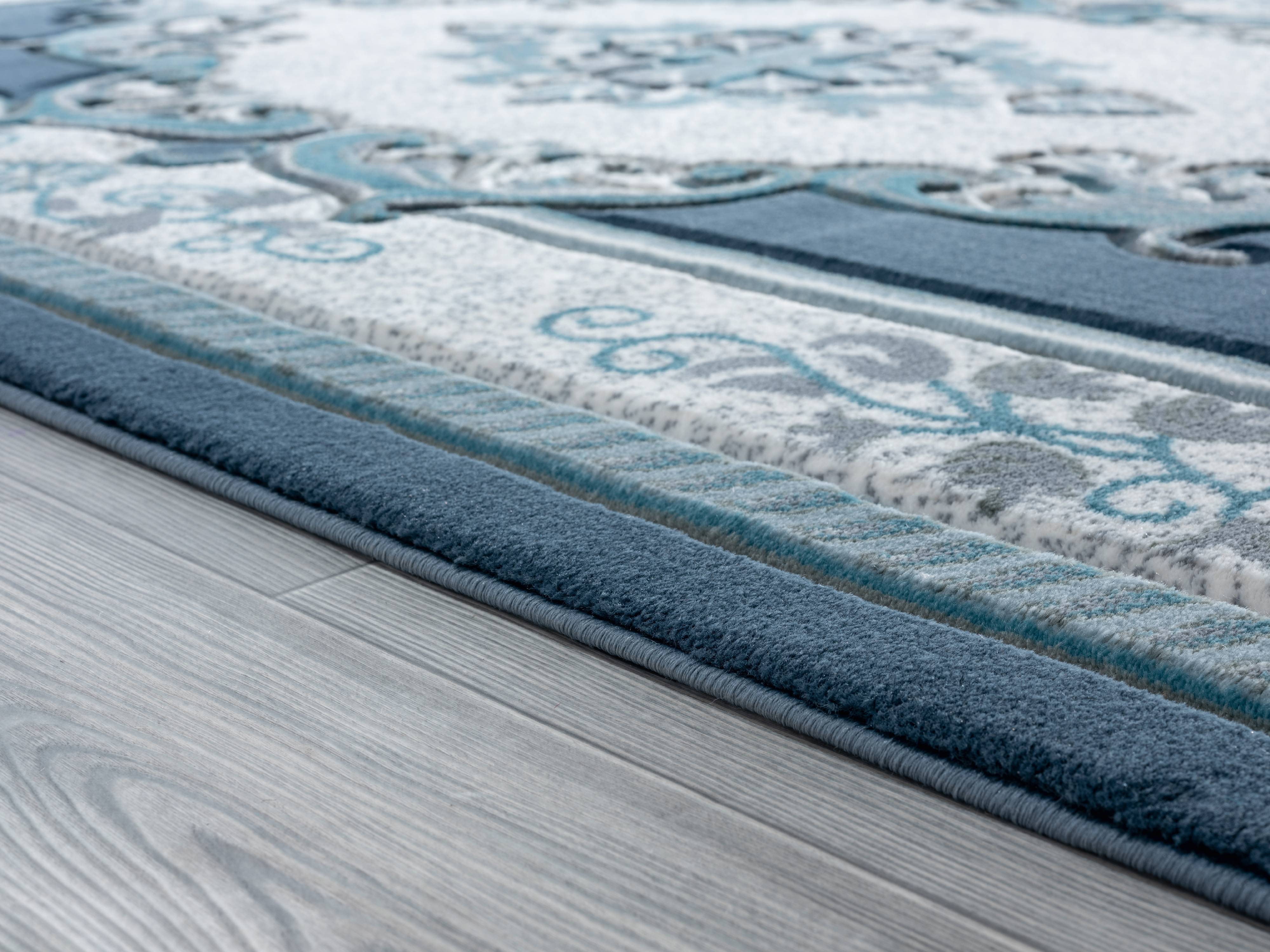 United Weavers Drachma Patras Traditional Medallion Runner Rug, Aqua, 2'7" x 7'4"