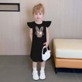 thumbnail image 4 of Fjofpr Toddler Clothes Clearance under $5 for Girls Toddler Girls Dress Summer Ruffle Sleeve Sundress Outfit For Kids 4-14T, 4 of 7