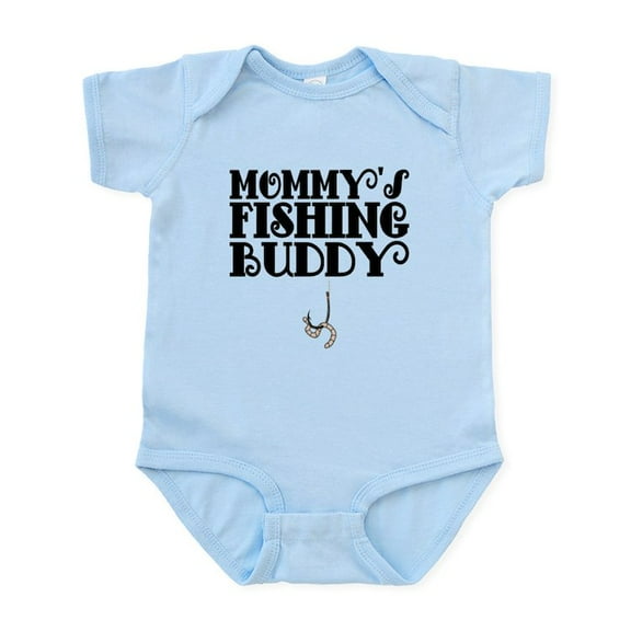 CafePress - Mommys Fishing Buddy Body Suit - Baby Light Bodysuit, Size Newborn - 24 Months