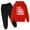 Red, variant on WEIYLL Outfits for Boys Sets Football Sports Rugby Retro Jogging Track Pullover Hoodie Pants Black Suits 3-4 Years