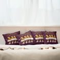 thumbnail image 7 of Ambesonne Animal Throw Pillow Cover 4 Pack, Dancing Ballerina Words, 18", Maroon and Marigold, 7 of 7