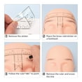 thumbnail image 4 of Eyebrow Ruler, Eyebrow Stencil Microblading Ruler, Disposable Eyebrow Template Eyebrow Ruler Sticker, Eyebrow Shape Kit for Microblading Supplies, 3 Minutes Makeup Tools For Eyebrow, 4 of 8