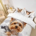 thumbnail image 3 of Homewish Cute Yorkshire Terrier Twin Duvet Cover,Watercolor Animal Twin Bedding,Reversible,2-Piece,1 Duvet Cover and 1 Pillowcase, 3 of 6
