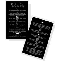 Botulinum Toxin Aftercare Card  50 Pack  Physical Printed 2x3.5 inches Business Card Size  Anti-Wrinkle Injection Supplies  Black and White Design