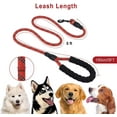 thumbnail image 3 of Reflective Strong Rope Dog Leash with Comfortable Padded Handle Heavy Duty Metal Clasp for Dogs for Pets (5 FT)RED, 3 of 6