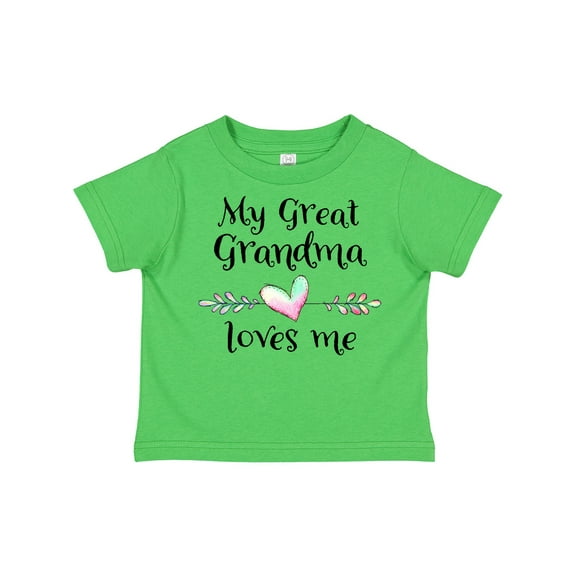 Inktastic My Great Grandma Loves Me Heart Great Grandchild Boys or Girls Toddler T-Shirt