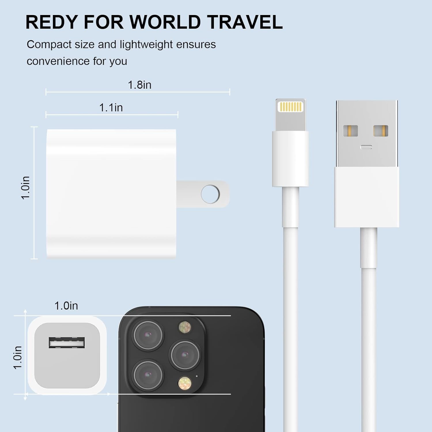 GEONAV Wall Charger, 2Pack 3FT Charger Cable Data Sync Charging Cords With 2Pack USB Wall Charger Travel Plug Adapter Compatible with iPhone 14/13/12/11/Mini/XS/Max/XR