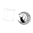 thumbnail image 5 of CoudarTitie Acrylic Side Table for Small Space with Metal Cat Wall Art Accent Two Tier End Table Nightstand for Bathroom Living Room Decor Cat Lover Gifts, 5 of 8