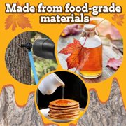 Deluxe Maple Syrup Tree Tapping & Sugaring Starter Kit-10 Taps & 10 2.5ft Extra Long Food-Grade Tubing Drop Lines- Complete Set for Experts or Beginners to Start Tapping Your Own Sap- Wont Harm Trees