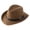 Coffee, variant on Panama Straw Cowboy Hat Breathable Wide Brim Sun Hat Adjustable Uv Protection Beach Hat Beige
