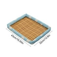thumbnail image 2 of Eoozwa Summer Pet Bed Wicker Woven Mat Bed Pad Summer Nests Chew Resistants Dog and Cats Bed Ice Pad with Printed Border Antis Slip and Moistures Proof Pet, 2 of 6