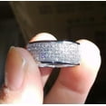 thumbnail image 4 of Glamorous Cubic Zircon 925 Silver Rings Women Wedding Party Band Jewelry Sz 6-10, 4 of 8