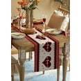 thumbnail image 3 of Newhomestyle Valentine's Day Love Heart Table Runner 13 x 72 inch Valentine Love Red Black Buffalo Plaid Heart Linen Table Runner Non-Slip Dresser Scarves, 3 of 9