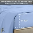 thumbnail image 3 of Queen Size Fitted Sheet Only - 1000-Thread Count 100% Pure Egyptian Cotton, 10 inches Deep Pockets Fitted Sheet, Soft, Smooth, Cooling, Sateen Weave - Light Blue Color, 3 of 7