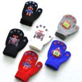thumbnail image 4 of Dyfzdhu Children Winter Warm Robot Print Patchwork Knitted Cute Gloves Black, 4 of 9