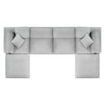 thumbnail image 4 of Modway Commix Down Filled Overstuffed Performance Velvet 6-Piece Sectional Sofa in Light Gray, 4 of 10