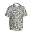 thumbnail image 2 of Hawaiian Shirt For Men, Floral Rose Flowers Mens Button Down Short Sleeve Shirt, Summer Beach Shirts For Men, 2 of 2