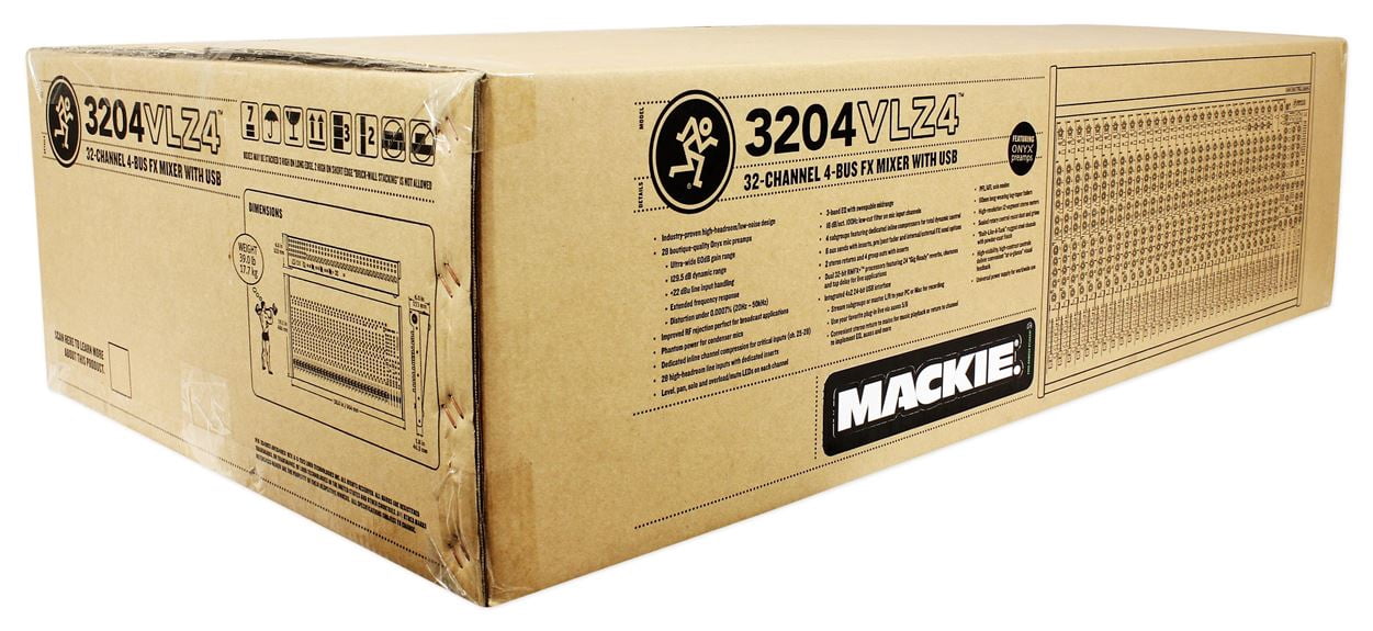 Mackie 3204VLZ4 Bundle: USB Mixer, APM5B Studio Monitors, ATH-M50X Headphones, RVSM1 Stands, Pads, Pro Audio Kit, 5-items