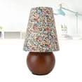 thumbnail image 3 of Lámpara De Mesa De Flores, Base De Madera, Pantalla De Lino, Lámpara De Noche Floral, Luz Cálida, Elegante, Multifunción Para Sala De Estar, 3 of 7