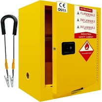 12 Gallon Industrial Lockable Cabinet: Double-Walled, for Food Processing Plant Flammables