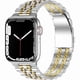 thumbnail image 1 of wonima02 Metal Bands Compatible with Apple Watch Band 49mm 46mm 45mm 44mm 42mm for Women Men, Stainless Steel Replacement Strap Compatible with iWatch Ultra 2 Series 10 9 8 7-1 SE (Silver Gold), 1 of 1