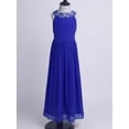 thumbnail image 6 of iEFiEL Girls Rhinestone Accent Wedding Bridesmaid Pageant Birthday Party Dress Blue 12, 6 of 7