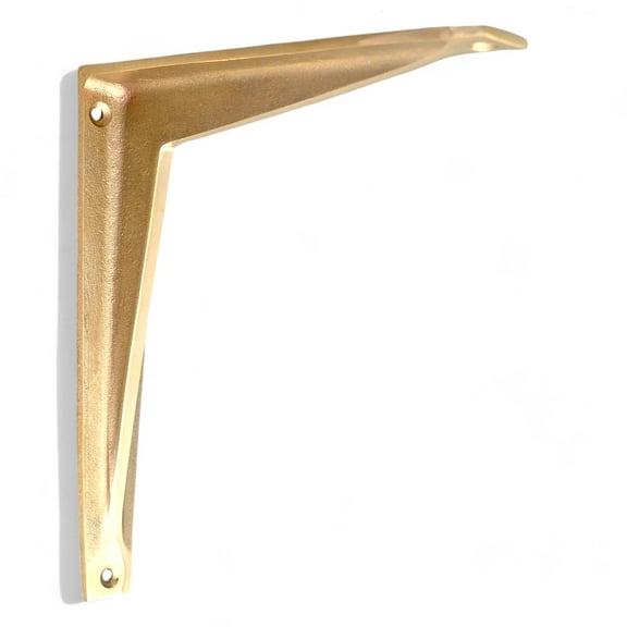 STYLENT Decor Decorative Brass Shelf Bracket | Antique Shelf Bracket for Shelving Modern L Shaped Design | Modern & Sleek Shelf Bracket Metallic Gold Finish 7x8 Inches (1 pc)
