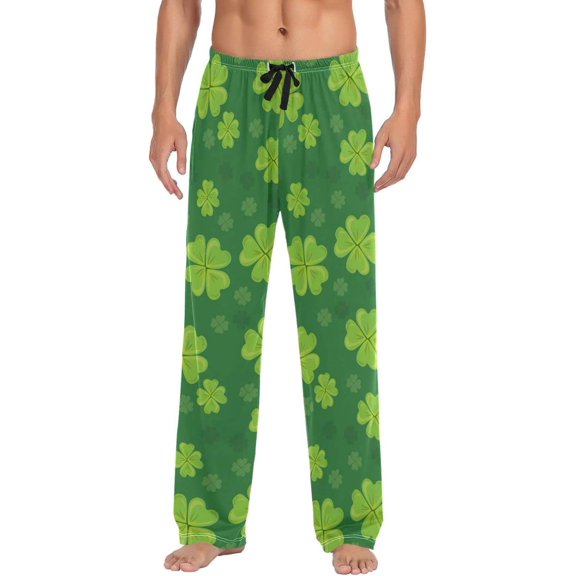 GZHJMY St. Patrick's Day Pajama Pants for Men, Lounge Pants Lightweight Men Pajama Bottoms with Drawstring Pockets, Christmas New Year Birthday Gifts, Large