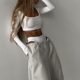 thumbnail image 4 of Pantalones Cargo Con Bolsillos Pantalones cargo para mujer con bolsillos Traje de calle vintage de cintura baja (Caqui S) Cgtredaw para Mujer Caqui T S, 4 of 8