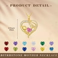 thumbnail image 6 of Taioiat Mom Necklace Heart October Birthstone Gold Mama Pendant Necklace Mother's Day Jewelry Gifts for Mom Grandmother Wife, 6 of 8