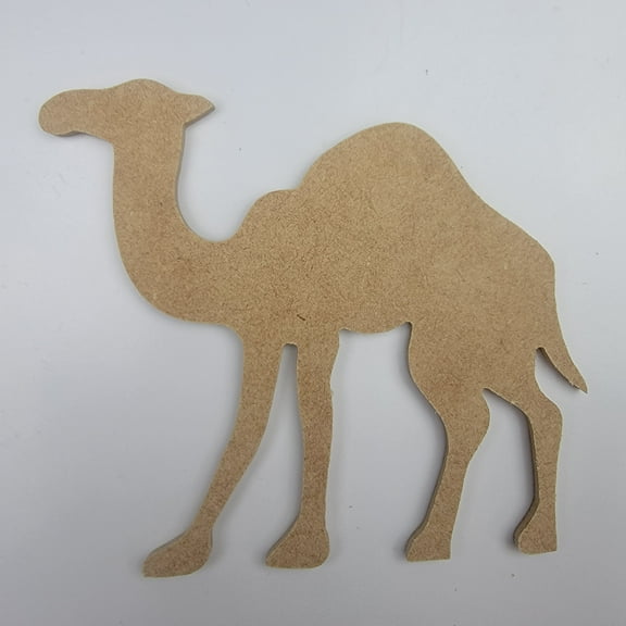 5" Camel, Unfinished MDF Art Shape by Wooden Craft Cutouts