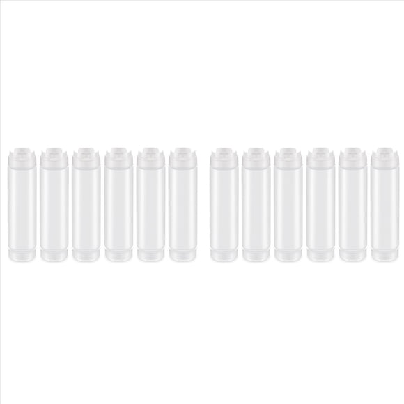 12 Unids 16 Oz de Plástico Invertido, Punta Recargable Gran Válvula Dispensador Condimento Botella para Salsas