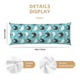 thumbnail image 3 of Balery Lovely Roosters Funda Protectora para Almohada Corporal de Algodón Hipoalergénico con Cierre(55 x 21 pulgadas), Almohadas No Incluidas, 3 of 7