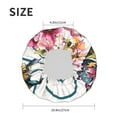 thumbnail image 6 of Easygdp Bird and Floral Shower Caps for Women, Double Waterproof Layers Shower Cap, Quick Drying Bath Hair Cap Reusable, 6 of 9
