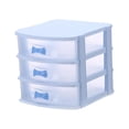 thumbnail image 3 of Mini cajón organizador organizador organizador de joyas soporte de cajas de almacenamiento pequeños organizador con cajones para la oficina de arte de Azul 3 nivel, 3 of 8