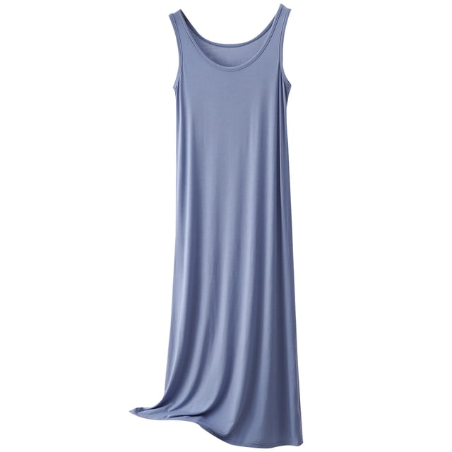 Jindong Robes de Nuit pour Femmes Robe Camisole pour Femmes Grande Taille avec Jupe de Base et Chemise de Nuit Fine Robe de Nuit pour Femmes