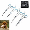 thumbnail image 4 of 6.6"Professional Pet Dog Grooming Scissors Set Straight&Curved&Thinning Shears Kit, 4 of 5
