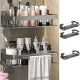 thumbnail image 1 of Up to 70% Off! Gspmoly Shower Trolley Rack Storage Rack Internal Shower Self Adhesive Rack Storage Rack Aluminum Alloy Bathroom Shower Wall Storage Rack up to 70% Off, 1 of 7