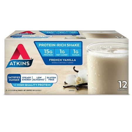 Atkins French Vanilla Ready to Drink Shake (12 (Best Health Drinks On The Market)