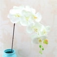 thumbnail image 4 of 1pc Artificial Orchid Flower Stem Plants 7 Head Fabric Simulation Flower Home Wedding Party Decoration, 4 of 6