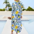thumbnail image 5 of Robe en Chiffon Imprimé Fruits Jaune Citron Robes Mignonnes Femmes Manches Longues Style Rue Col en V Motif Robe Décontractée Surdimensionnée, 5 of 5
